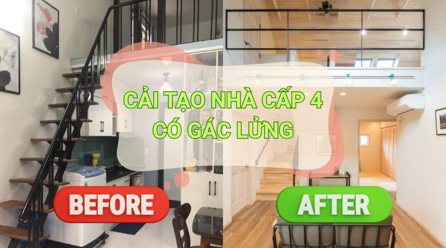 Giải pháp cải tạo nhà cấp 4 có gác lửng