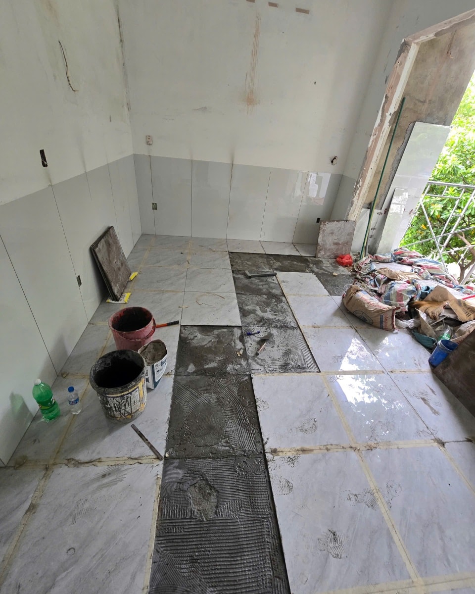 Lát gạch nền nhà Lát gạch nền nhà