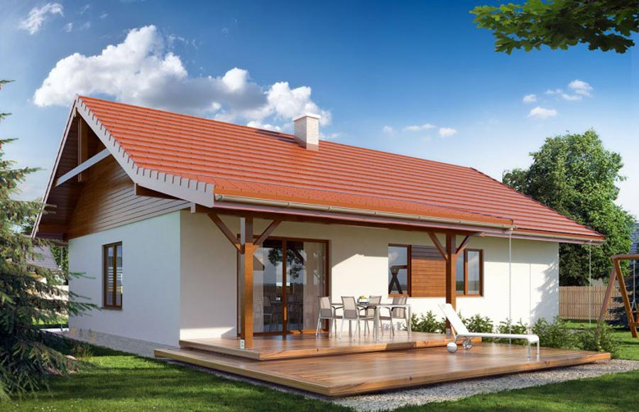 Nhà cấp 4 mái ngói đỏ đẹp Nhà cấp 4 mái ngói đỏ đẹp