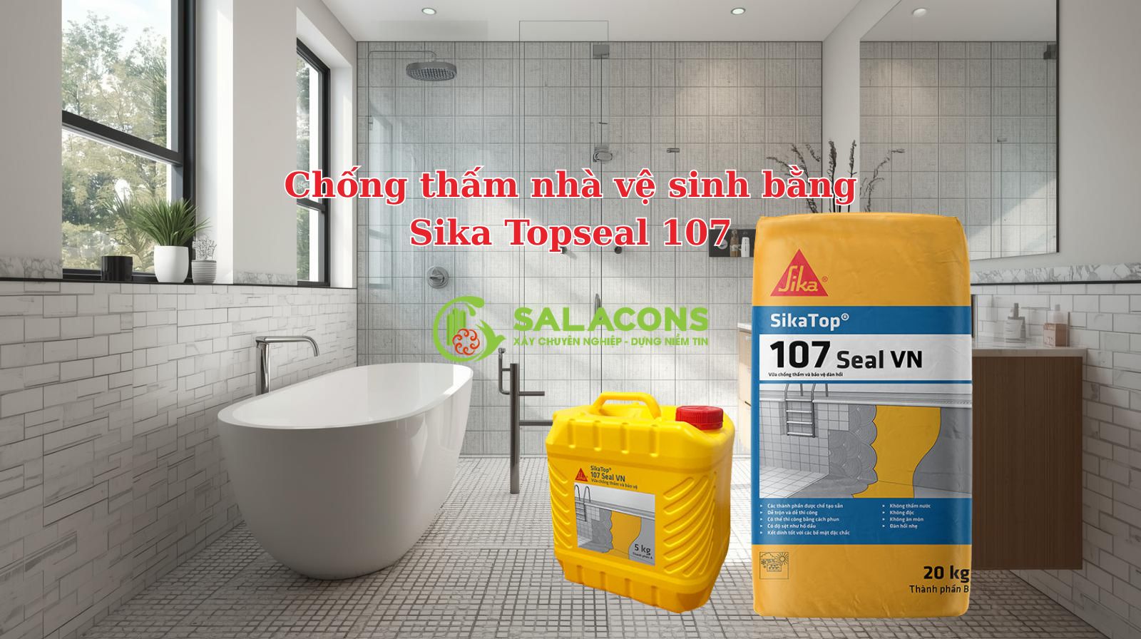 Vật liệu chống thấm nhà vệ sinh Sika Topseal 107 Vật liệu chống thấm nhà vệ sinh Sika Topseal 107