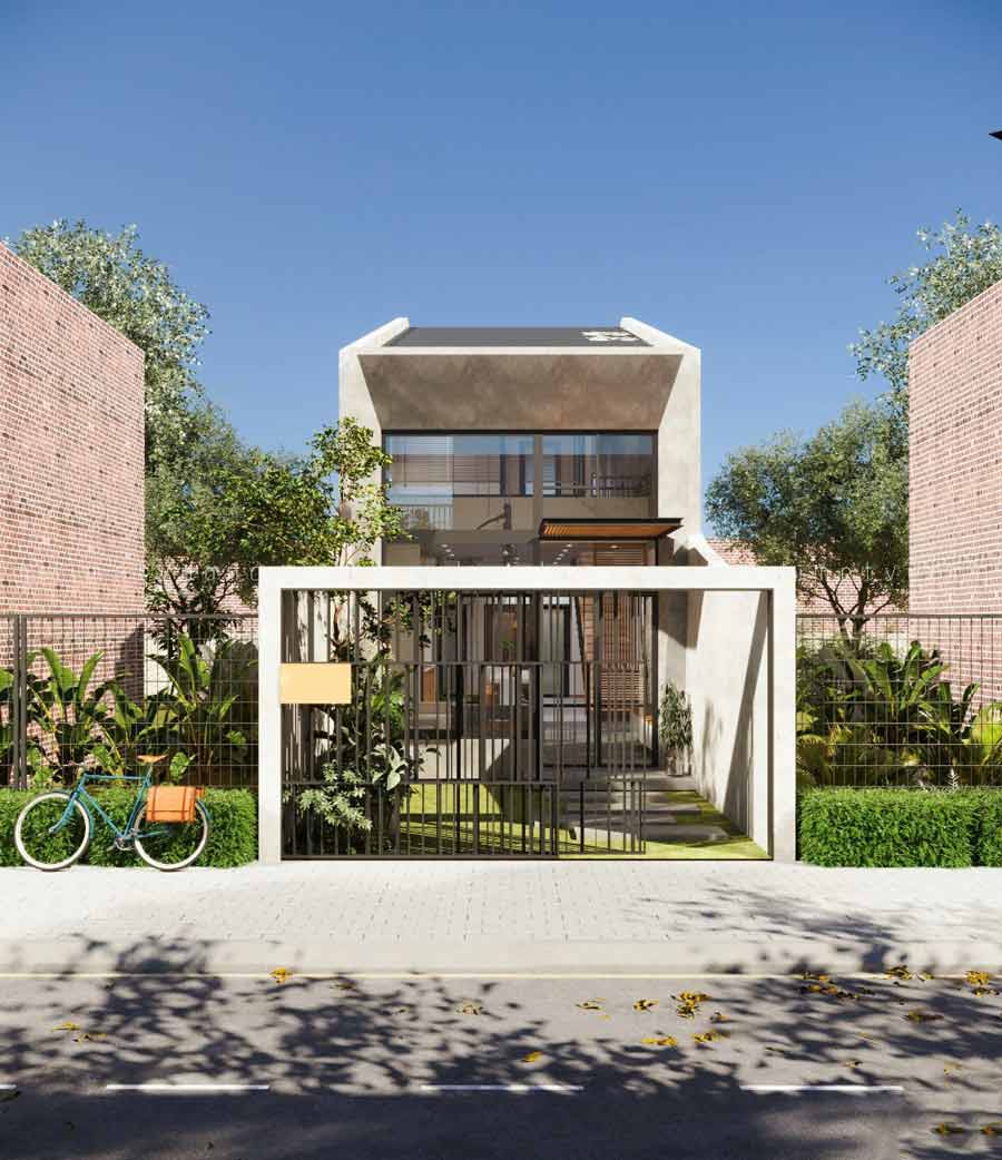 Mẫu nhà cấp 4 có gác lửng 2 phòng ngủ Mẫu nhà cấp 4 có gác lửng 2 phòng ngủ