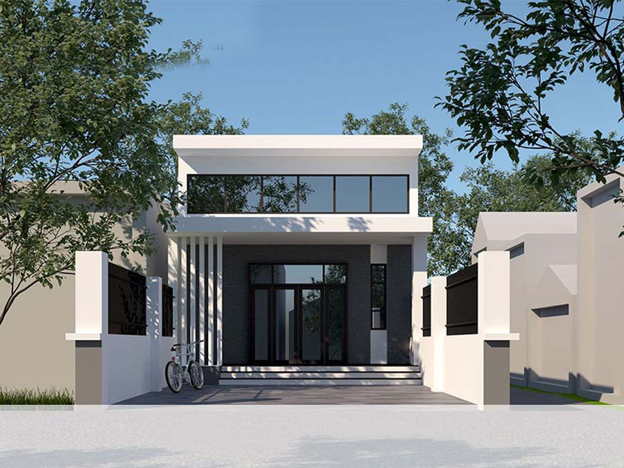 Mẫu nhà cấp 4 200 triệu có gác lửng 3 phòng ngủ Mẫu nhà cấp 4 200 triệu có gác lửng 3 phòng ngủ