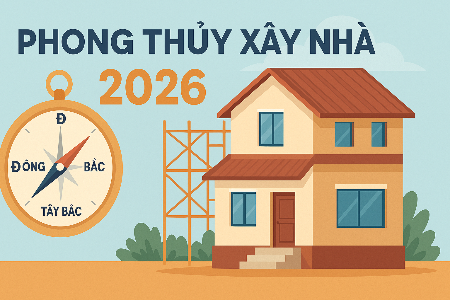 Phong thủy xây nhà 2026 gia chủ cần biết Phong thủy xây nhà 2026 gia chủ cần biết