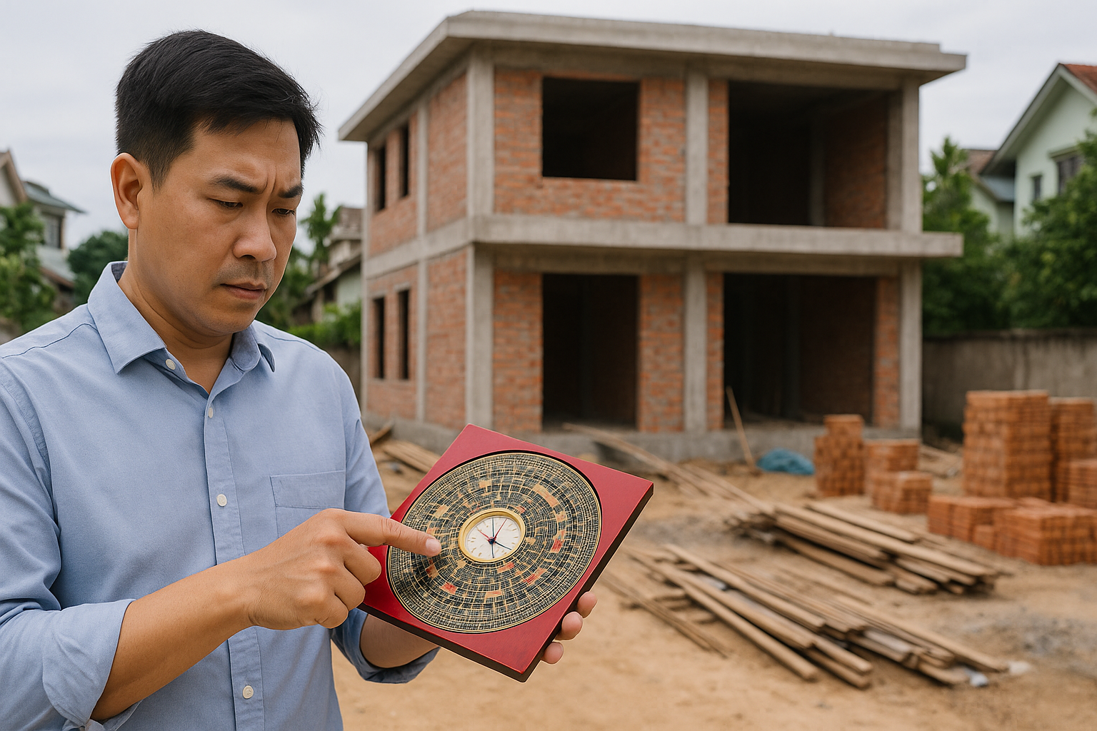 Xác định hướng nhà chuẩn phong thủy theo la bàn Xác định hướng nhà chuẩn phong thủy theo la bàn