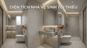 Diện tích nhà vệ sinh tối thiểu là bao nhiêu?