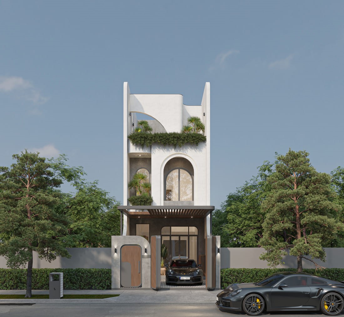 Mẫu nhà ống 2 tầng 1 tum ở nông thôn Mẫu nhà ống 2 tầng 1 tum ở nông thôn