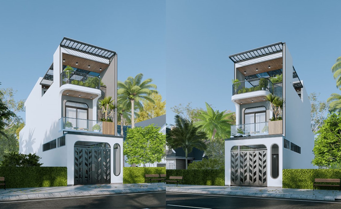 Mẫu nhà ống 2 tầng 3 phòng ngủ ở nông thôn Mẫu nhà ống 2 tầng 3 phòng ngủ ở nông thôn