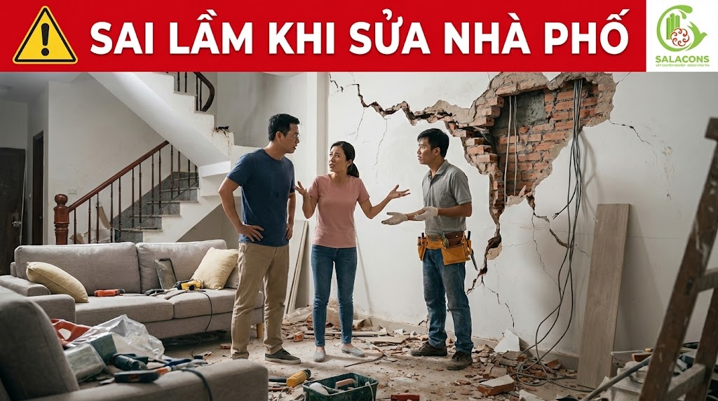 Sai lầm khi sửa nhà phố