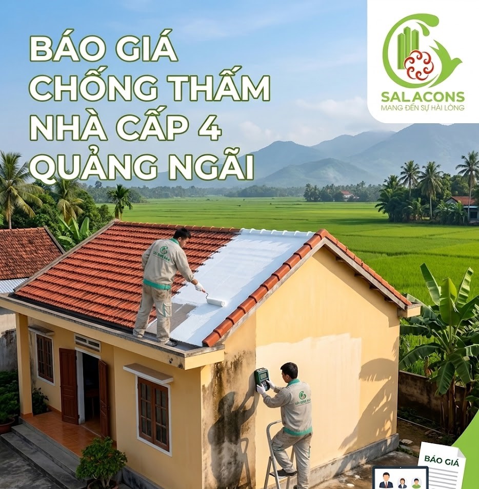 Báo giá chống thấm nhà cấp 4 Quảng Ngãi Báo giá chống thấm nhà cấp 4 Quảng Ngãi