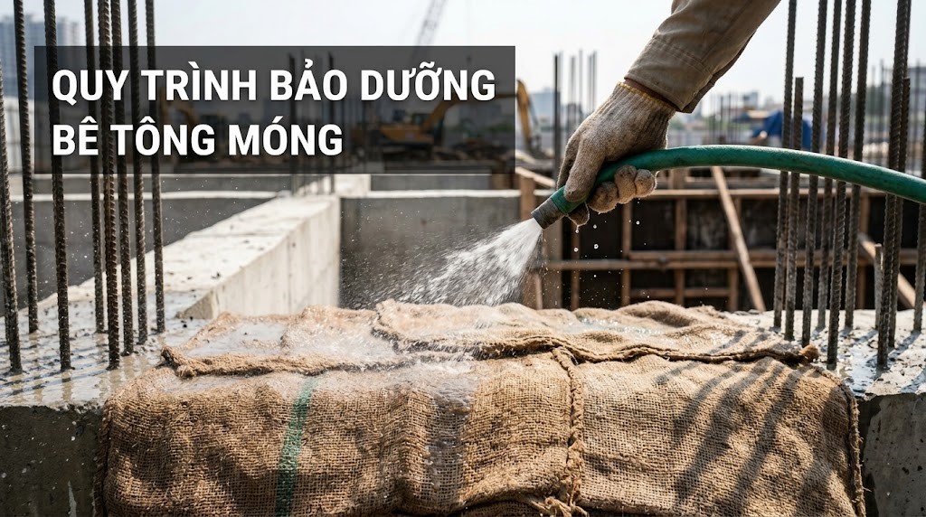 Bảo dưỡng bê tông móng đúng kỹ thuật