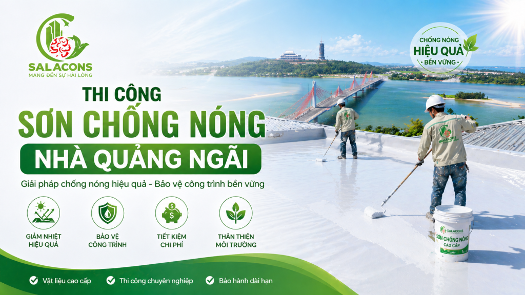 Thi công sơn chống nóng nhà Quảng Ngãi chuyên nghiệp