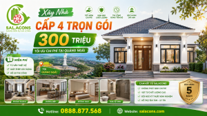 Xây nhà cấp 4 trọn gói 300 triệu Quảng Ngãi tối ưu chi phí
