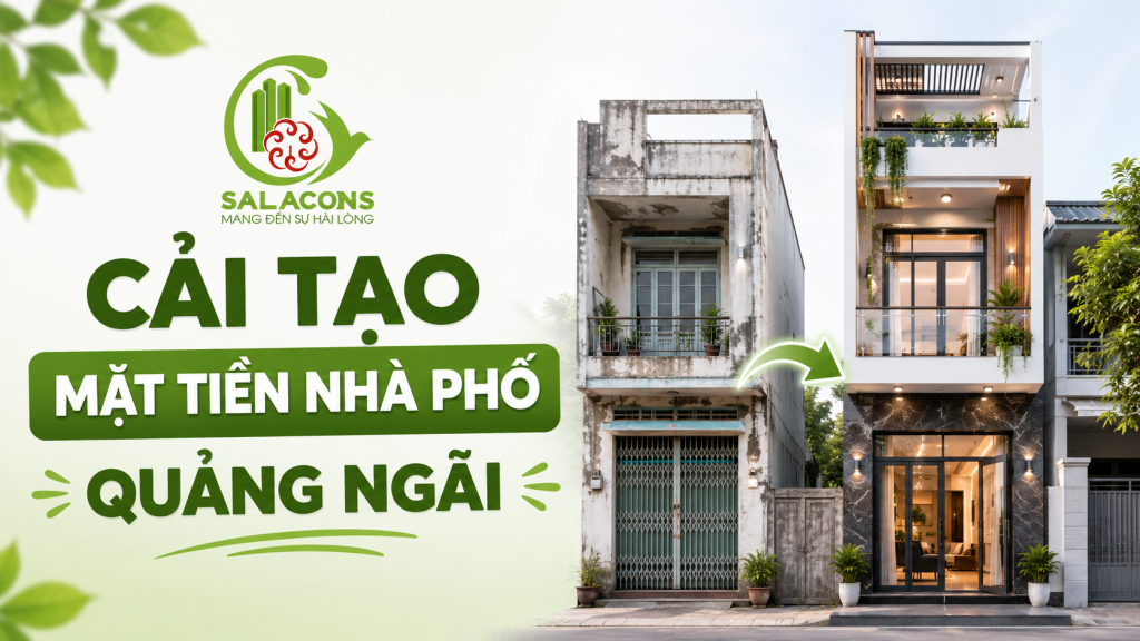 Cải tạo mặt tiền nhà phố Quảng Ngãi